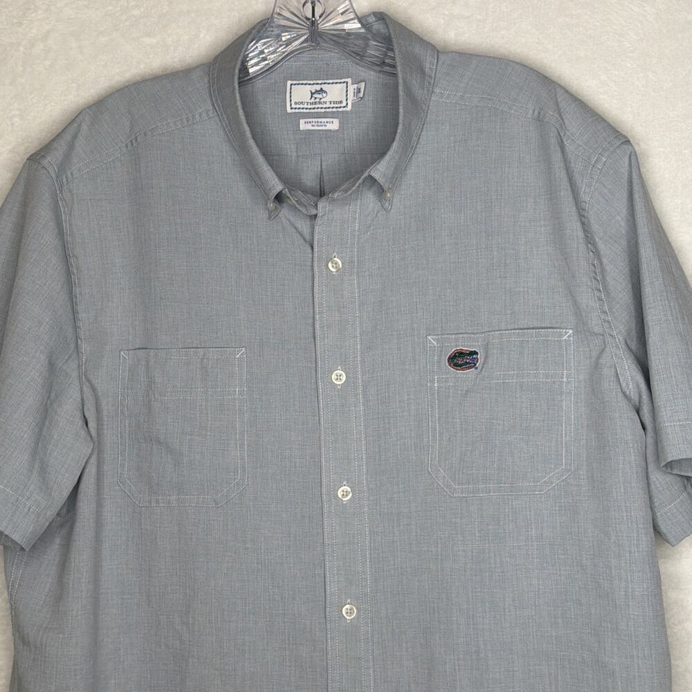 Florida Gators Southern Tide Performance Stretch Button Down Shirt XL short slv